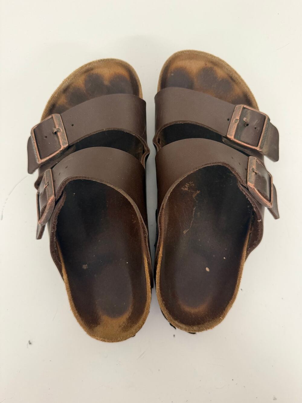 Birkenstock Brown Leather Arizona Sandals Unisex US Men's 8-8.5|Women's 10-10.5